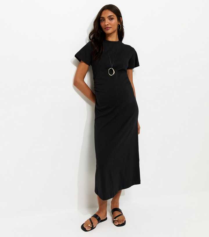knee length dresses for ladies Phase Tee Dress Boho Motif Midi Length Tshirt  Tonketti