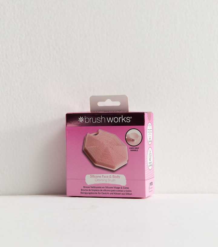Brushworks Pink Silicone Face and Body Cleansing Brush