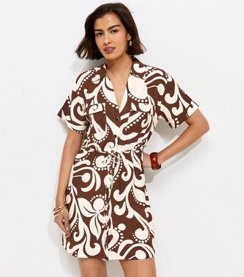 princess polly baby blue dress Women's Brown Shirt Dresses On Sale from Independent Brands main image 1