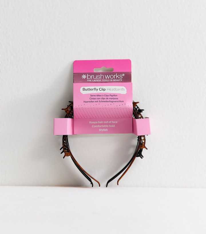 Brushworks Pack of 3 Butterfly Clip Headbands