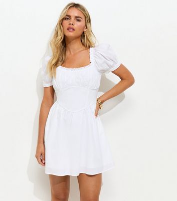 knee length dresses for ladies Like An Angel Long Sleeve Lace Dress White main image 0