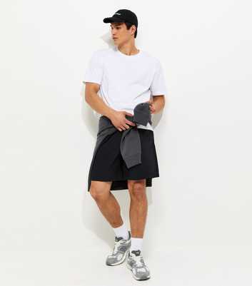 Black Relaxed Pull On Shorts