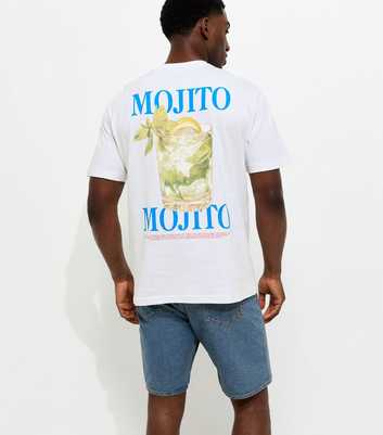 Only & Sons White Regular Cotton Mojito T-Shirt