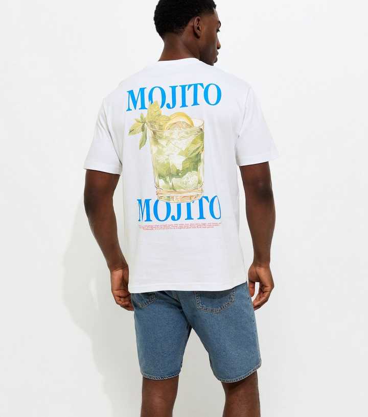 Only & Sons White Regular Cotton Mojito T-Shirt