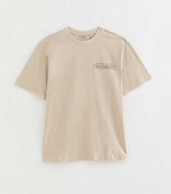 Only & Sons Off White Slogan Print Relaxed T-Shirt