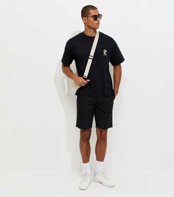 Only & Sons Black Chino Shorts