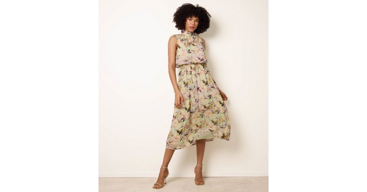 slim fit dress slacks Green Satin Puff Sleeve Quinn Midi Dress