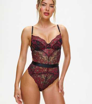 Ann Summers Burgundy Hold Me Tight Bodysuit