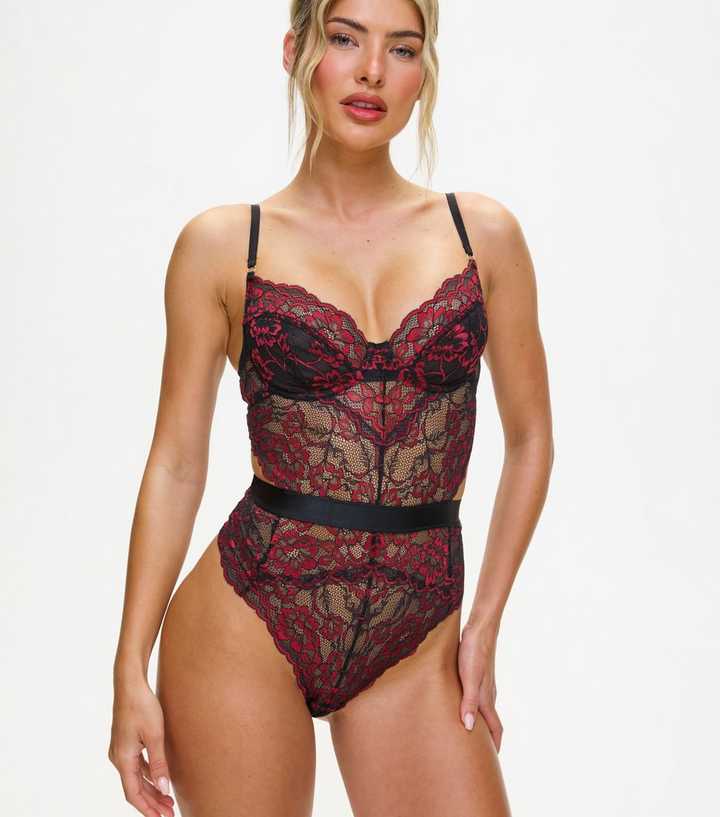 Ann Summers Burgundy Hold Me Tight Bodysuit