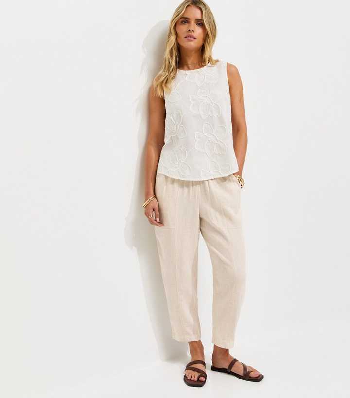 Petite Stone Tapered Leg Trousers