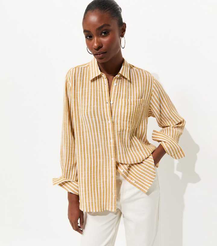Yellow Striped Long Sleeve Shirt