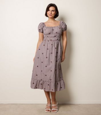 brown midi dress outfit Thierry Colson Whitney Dress long - Silk main image 0