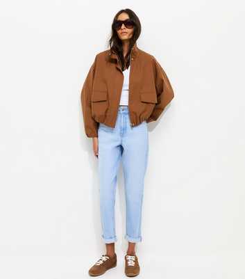 Bright Blue High Waisted Tori Mom Jeans