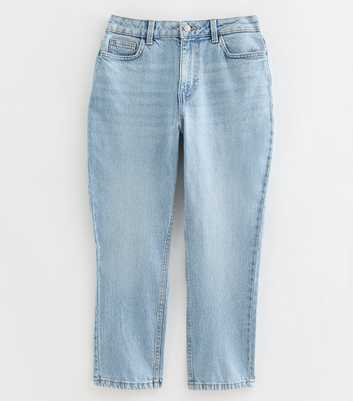 Petite Mid Blue Hannah Straight Leg Jeans