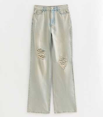 Tall Light Blue Adalae High Waist Ripped Jeans