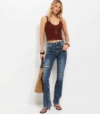 Tall Vintage Tint Blue Ruby Ripped Straight Jeans