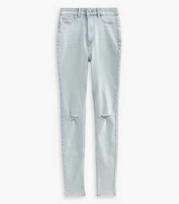 Tall Light Blue Ripped Knee Hallie Stretch Skinny Jeans