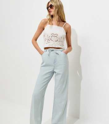 Tall Light Blue Stripe Denim Trousers