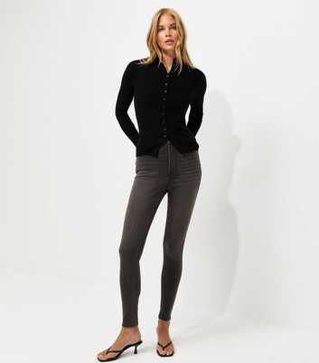 Dark Grey Hallie Disco Skinny Leg Jeans