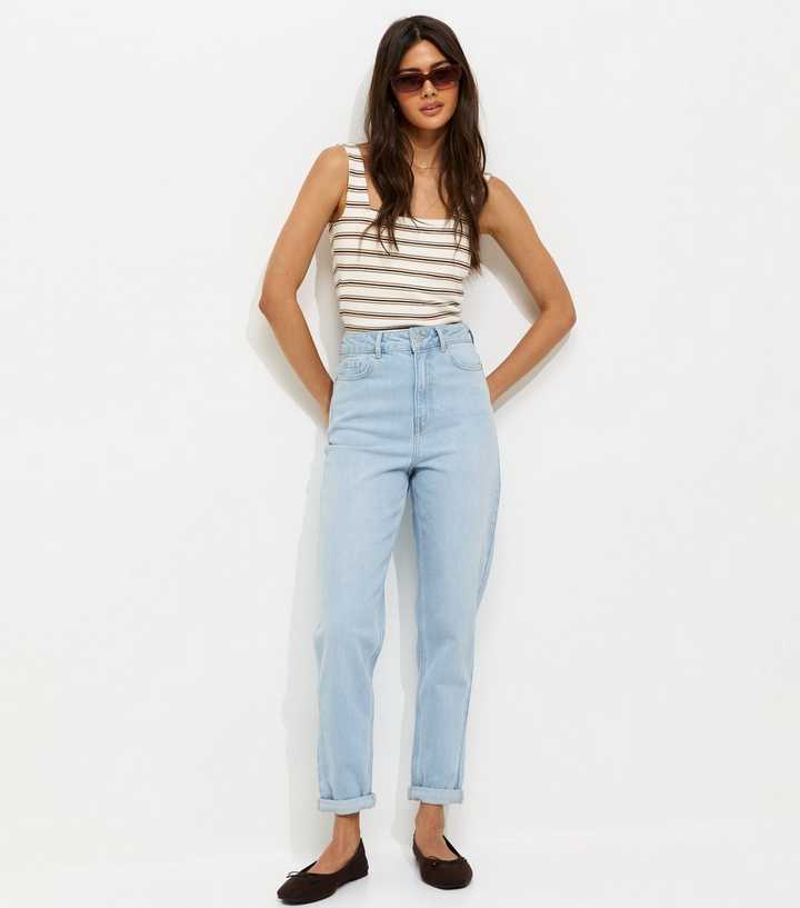 Light Blue Tori Straight Leg Mom Jeans