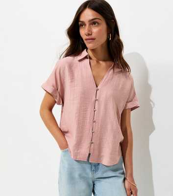 Petite Light Pink Short Sleeve Shirt