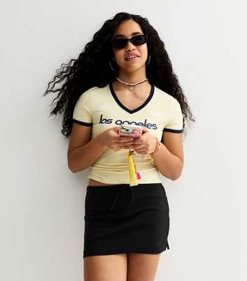 Girls Black Jersey Skort