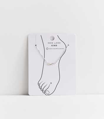 Silver Tone Diamanté Infinity Charm Anklet