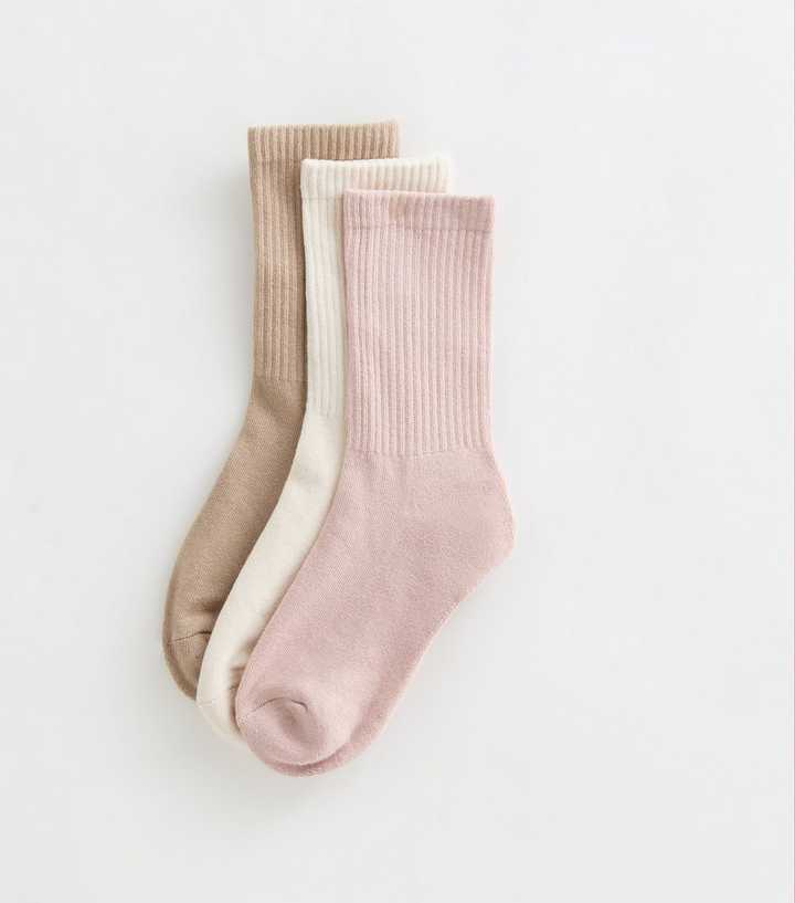 Pack of Three multi-coloured Cotton Rich Ribbed Ankle Tube Socks