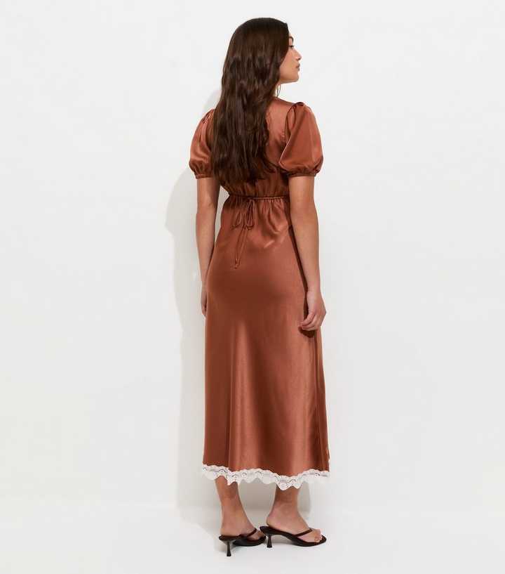 brown halter formal dress Marlyne Halter Open Back Formal Dress main image 1