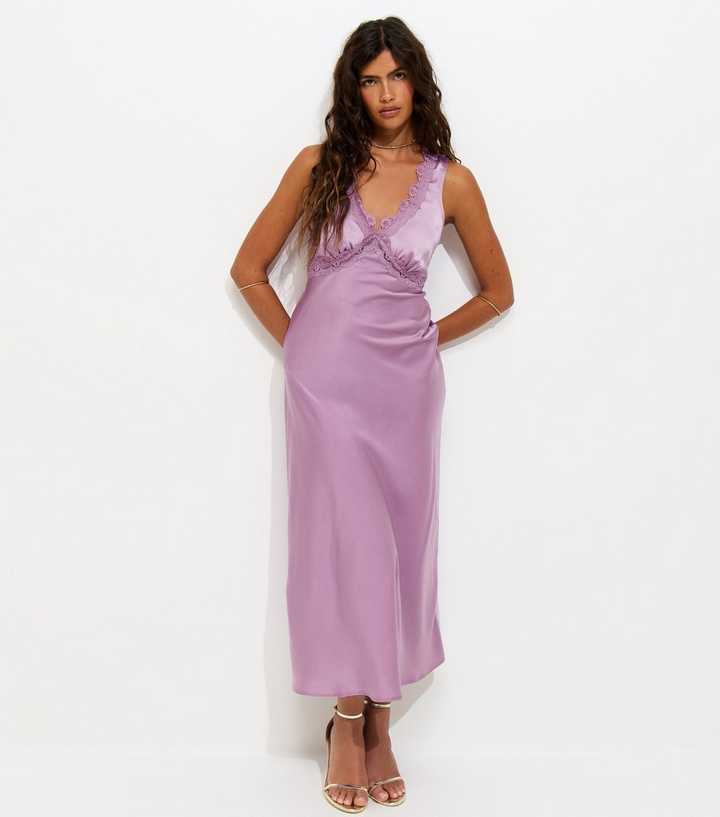 midi dress ruffle sleeves Ruffle Sleeve Satin Midi Dress Orange / M