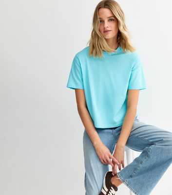 Teal Cotton Boxy T-Shirt