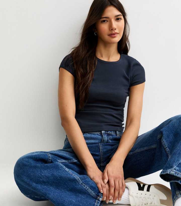 Navy Cotton Rich Baby Tee