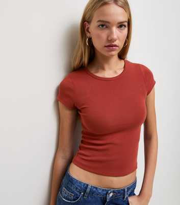 Dark Red Cotton Rich Baby Tee