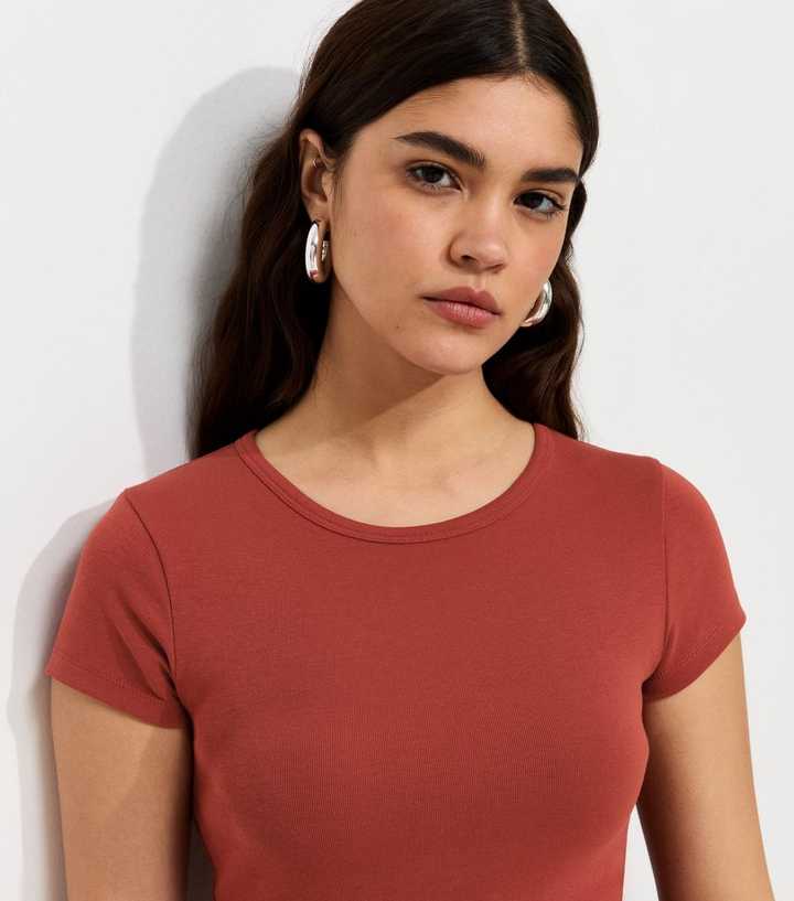 Dark Red Cotton Rich Baby Tee