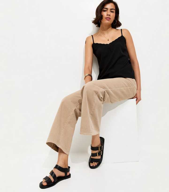 Premium Real Leather Black Buckle Strap Sandals