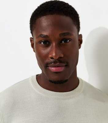 Grey Marl Slim Fit Knitted Crew Neck Jumper