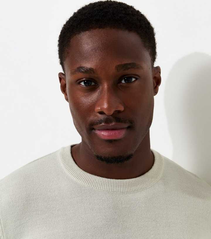 Grey Marl Slim Fit Knitted Crew Neck Jumper