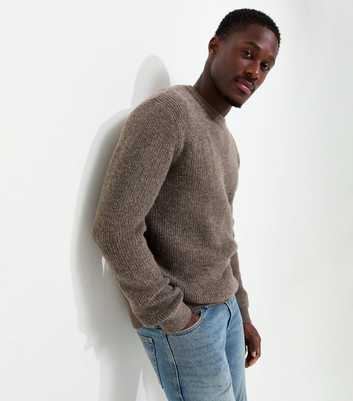 Mink Regular Fit Long Sleeve Fisherman Crew Neck Jumper