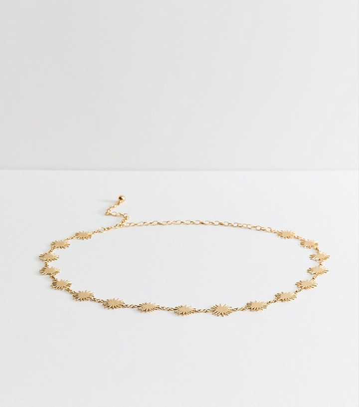 Gold Sunshine Charm Chain Belt