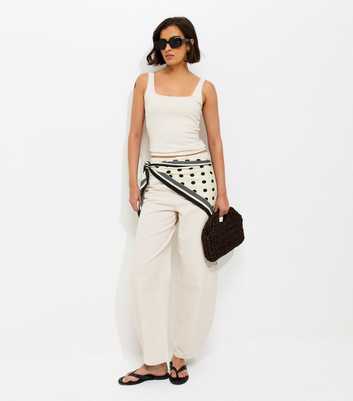 White Triangle Polka Dot Bandana