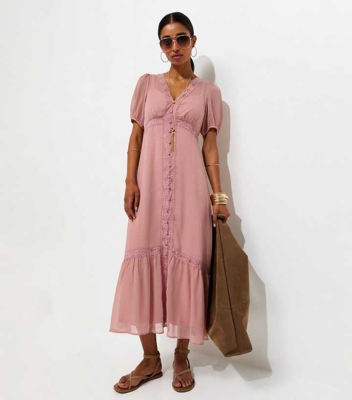 strapless open back dress SAME Layered Chiffon Gown | Pale Pink main image 1