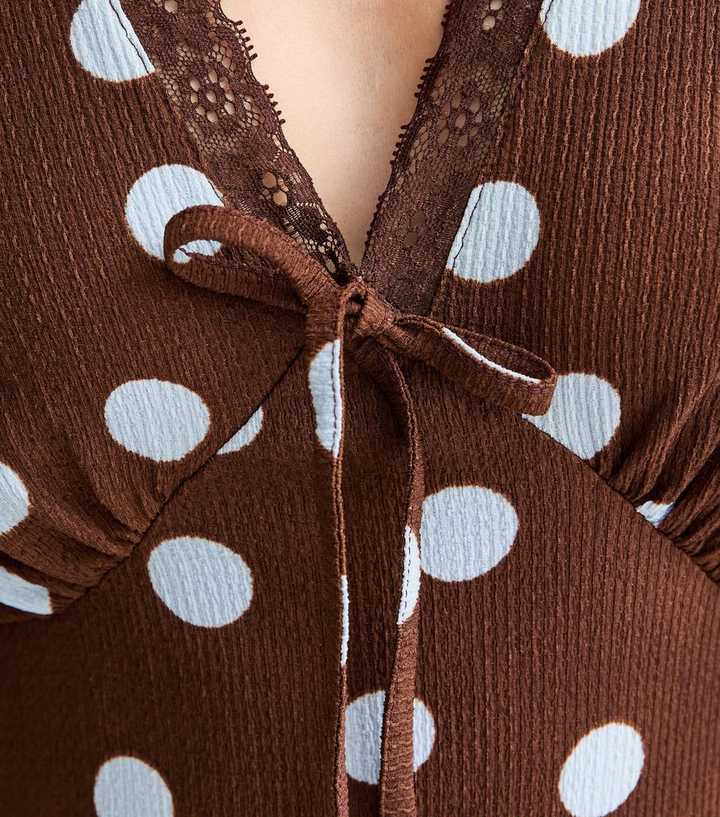 long formal burgundy dress Billy Brown Polka Dot Cowl Mesh Mini Dress - 10 main image 0