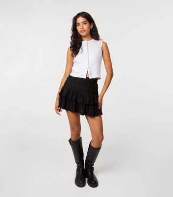 Pink Vanilla Black Frill Rara Mini Skirt
