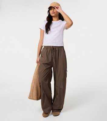 Pink Vanilla Khaki Wide leg Cargo Trousers