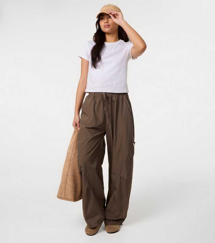 Pink Vanilla Khaki Wide leg Cargo Trousers