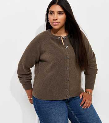 Curves Dark Mink Raglan Sleeve Meet The Jean Cardigan