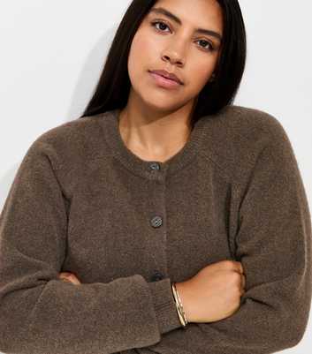 Curves Dark Mink Raglan Sleeve Meet The Jean Cardigan