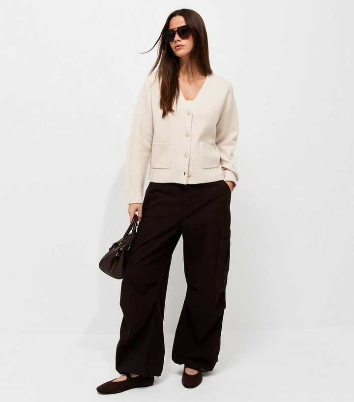 Cream Knitted Meet The Jean Pocket Cardigan