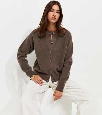 Dark Mink Knitted Meet The Jean Raglan Cardigan