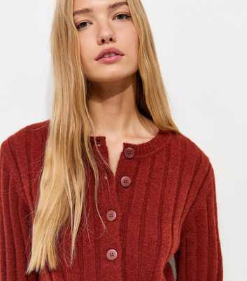 Rust Wide Rib Meet The Jean Cardigan